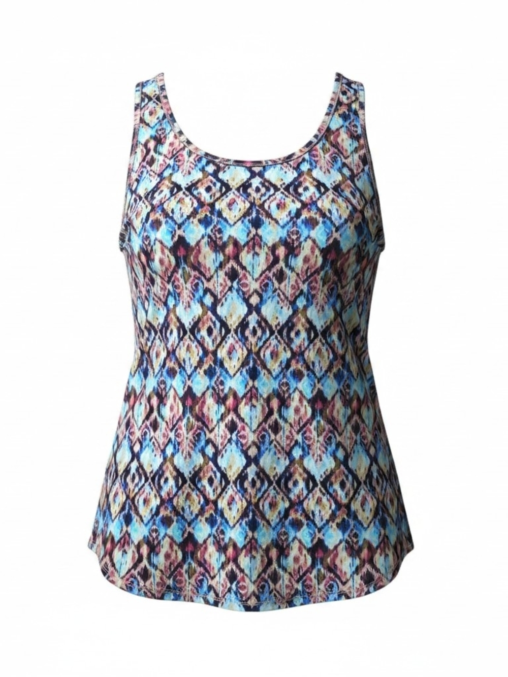 LULAROE | Tank Top Plus Size Geometric Ikat Print Blue‎ Purple Athleisure | 3X
